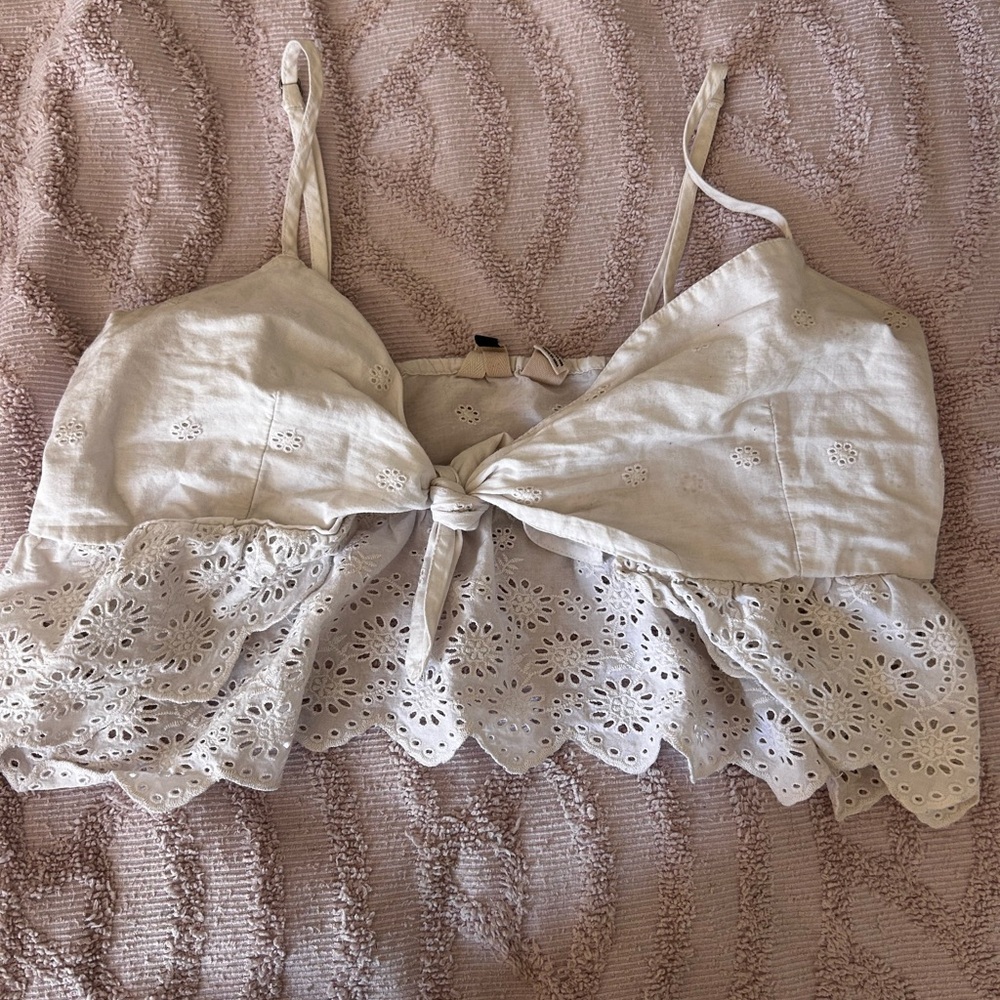 Billabong Cream Eyelet Lace Camisole
